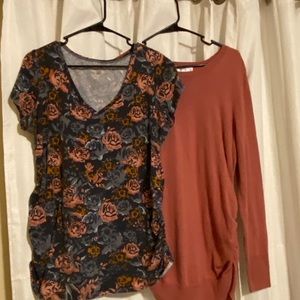 Maternity shirt and sweater
